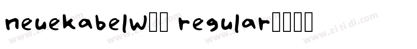 neuekabelw01 regular字体转换